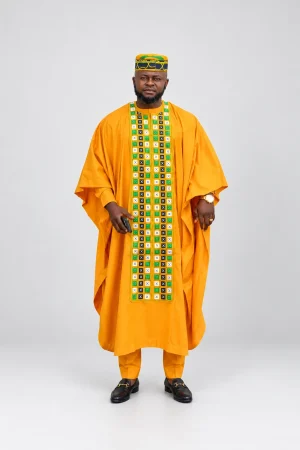 Golden Yellow Heritage Agbada Set